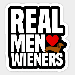 Real Men Love Wieners - Heart Dachshund Puppy Dog Sticker